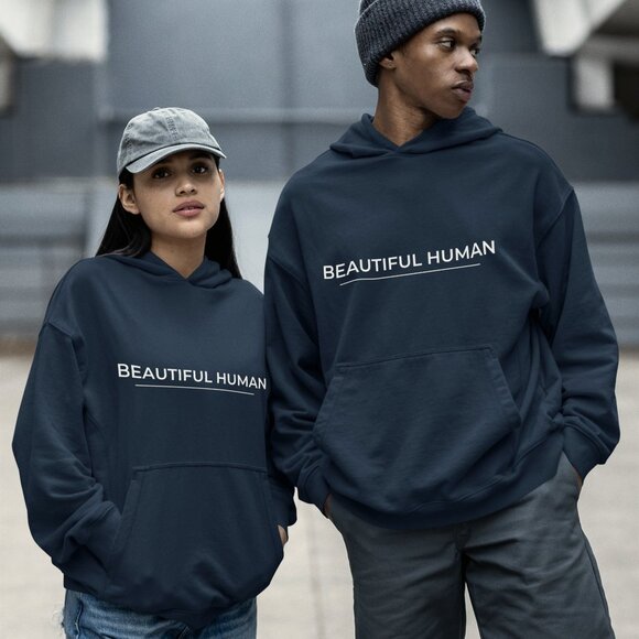HLH- Beautiful Human All Gender Premium Pullover Hoodie - Picture 5 of 8